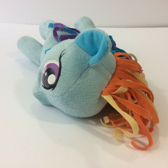 My Little Pony Rainbow Dash Plush 11" Tall Stuffed Animal Toy Cloth Hair Hasbro - Picture 10 of 11